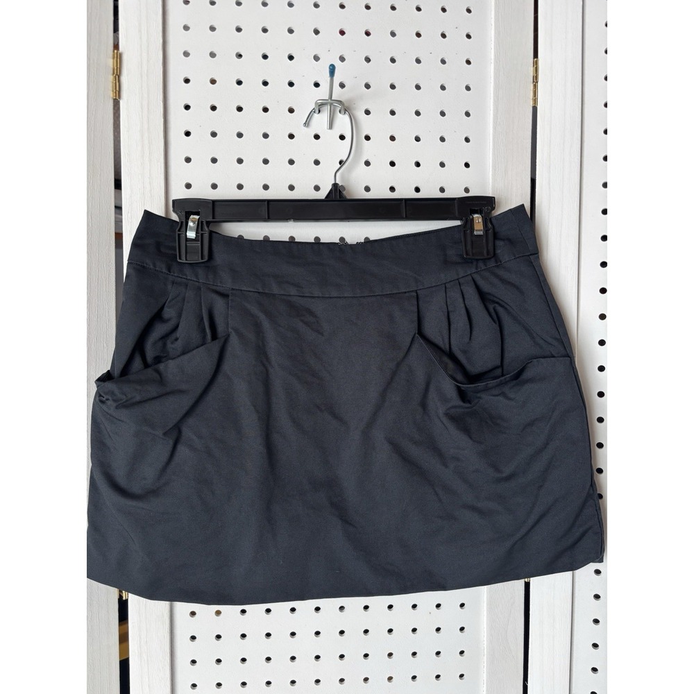 Max Rave Black Pocket Mini Skirt Juniors Size 5 Cotton Nylon